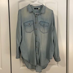 Denim button down